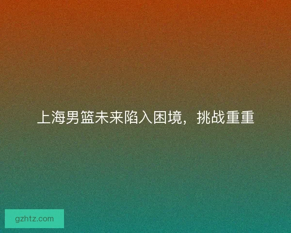 上海男篮未来陷入困境，挑战重重